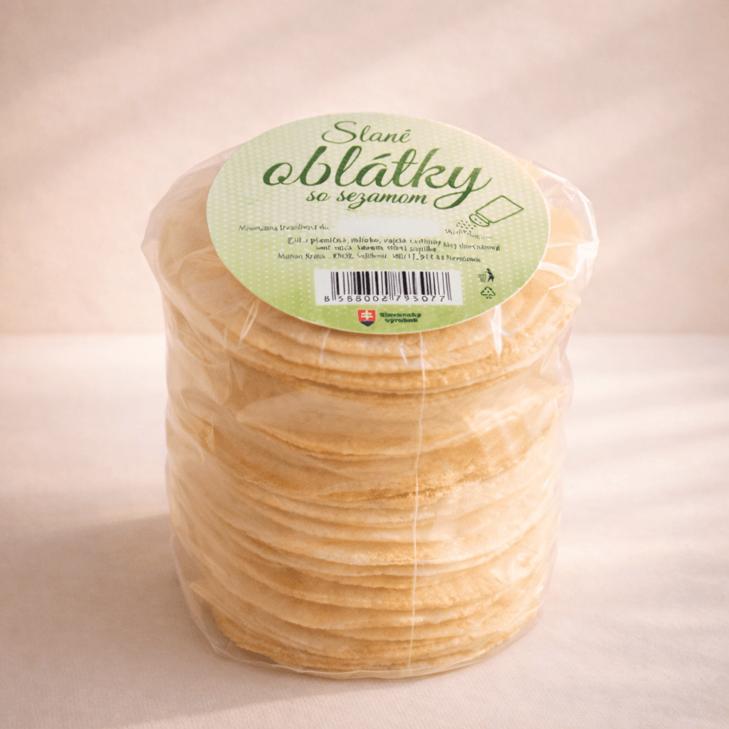 Lahodné slané oblátky so štipkou sézamových zrniečok