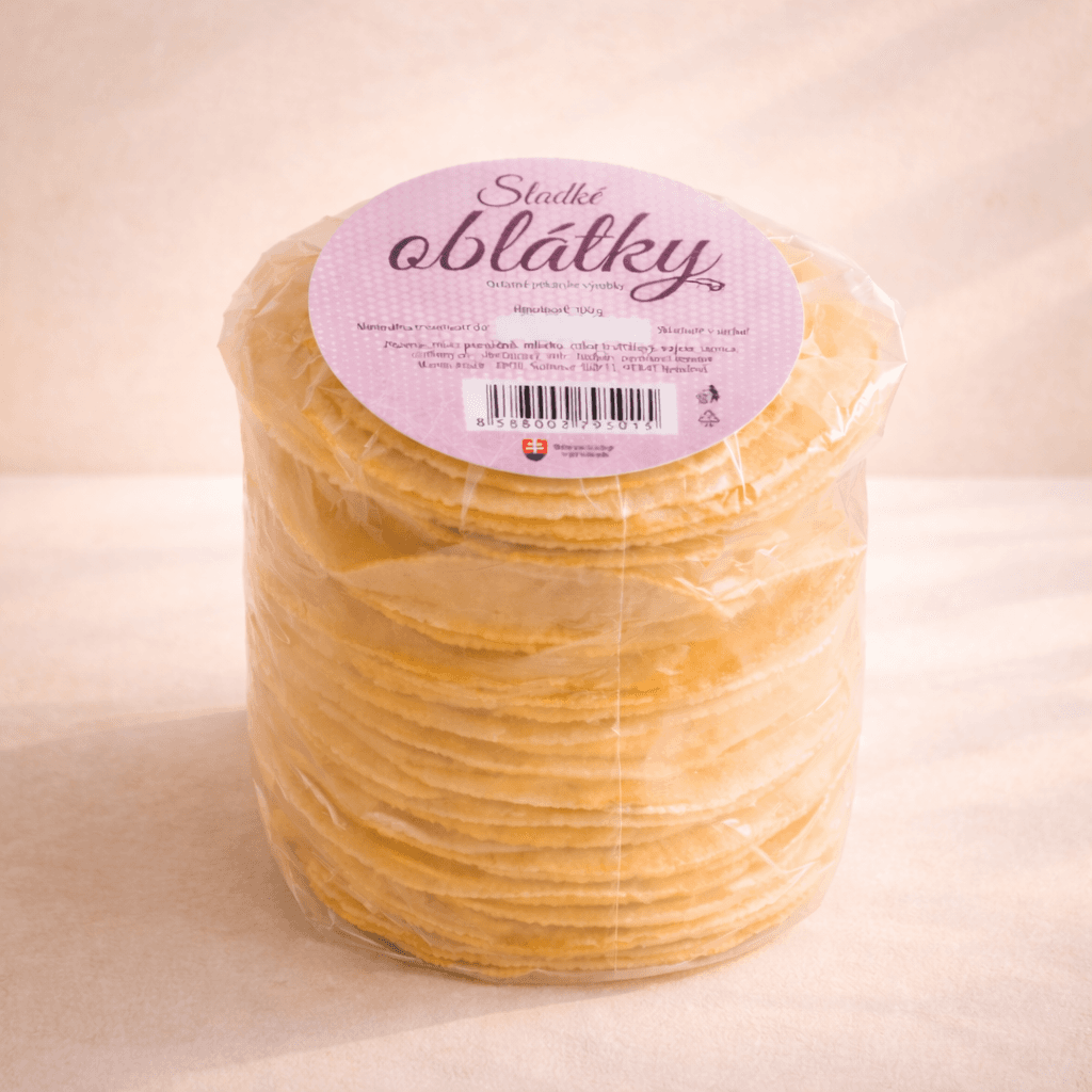 Tradičné sladké oblátky so škoricovou príchuťou